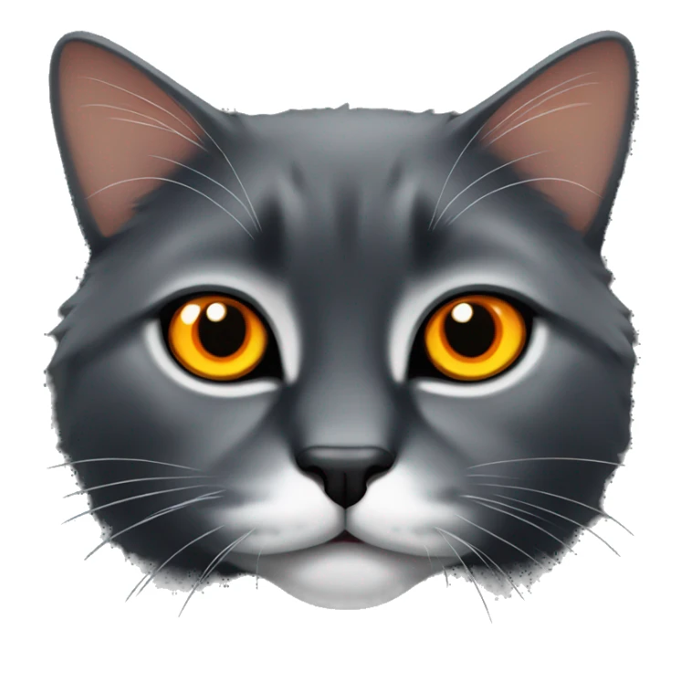 Black perisan cat with orange eyes sticker