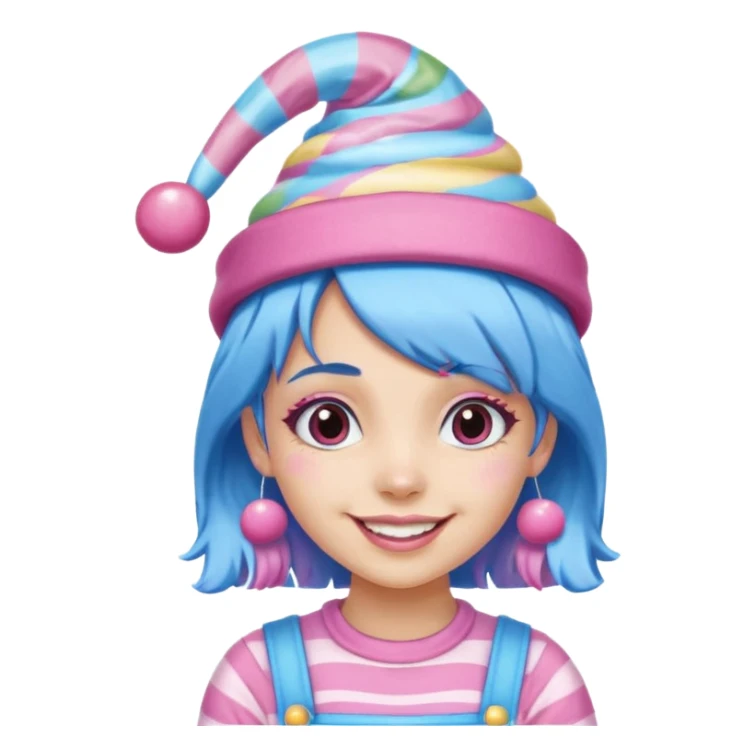 candy hatted girl from candyland lue pink hair sticker