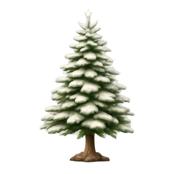 Realistic isolated off white fir christmas tree   sticker