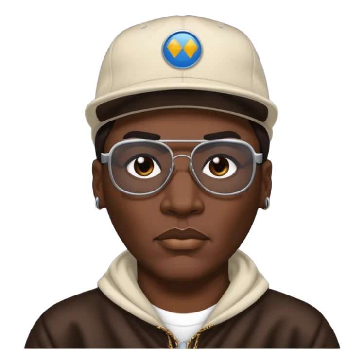 Kool Moe Dee, Rapper (b.1962) with dark brown hair sticker