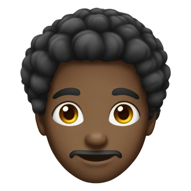 african male, afro puffs hairstyle sticker