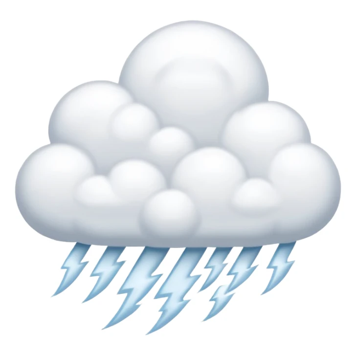 clouds with a lot of snow and thunder sticker