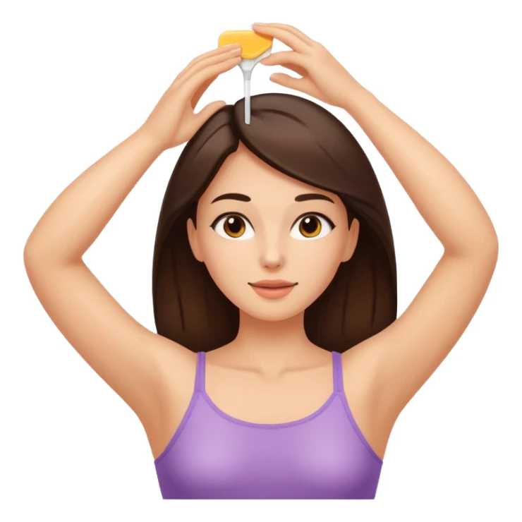 Brunette Female Armpit waxing with a heatt sticker