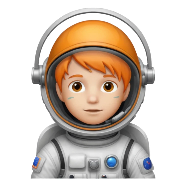 Astronaut boy kid with orange hair sticker