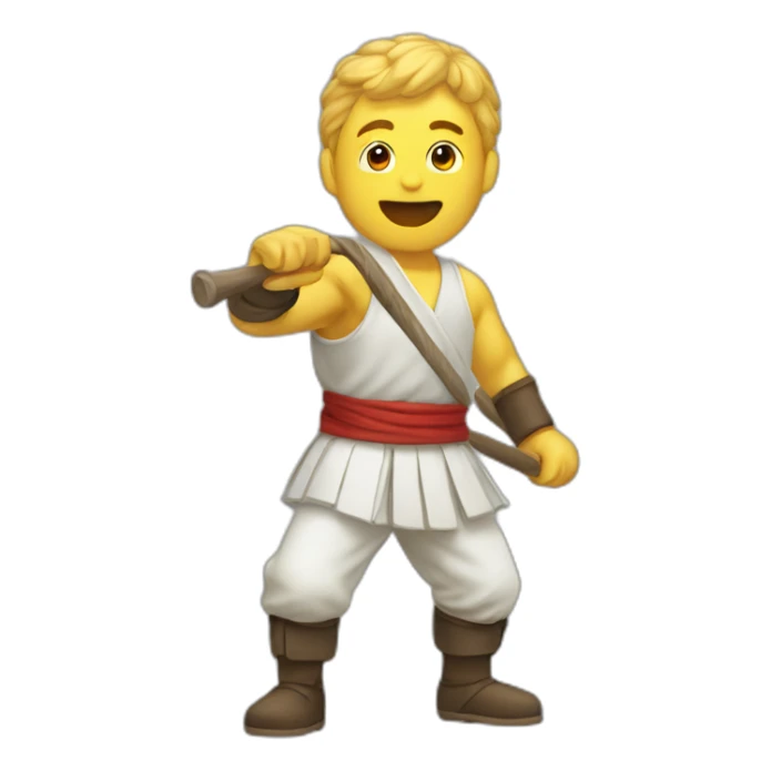 Homme qui fait des arts martiaux sticker