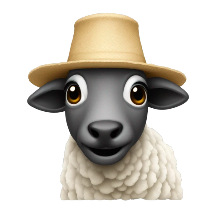 Schaap met hoge hoed en goochelstok sticker