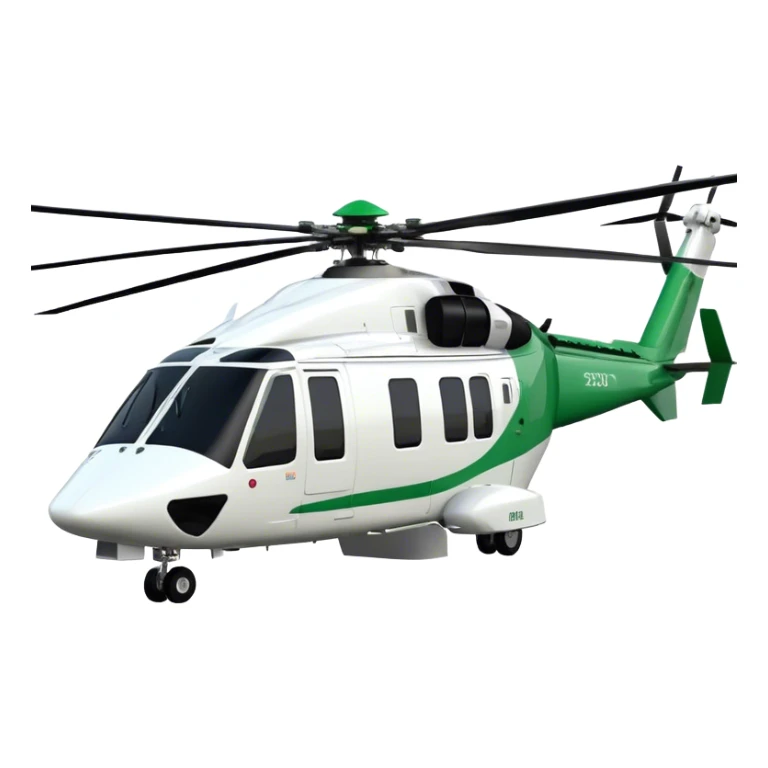 AgustaWestland AW139 - Leonardo (Model Year: 2022) (Iconic colour: White with green accents) sticker