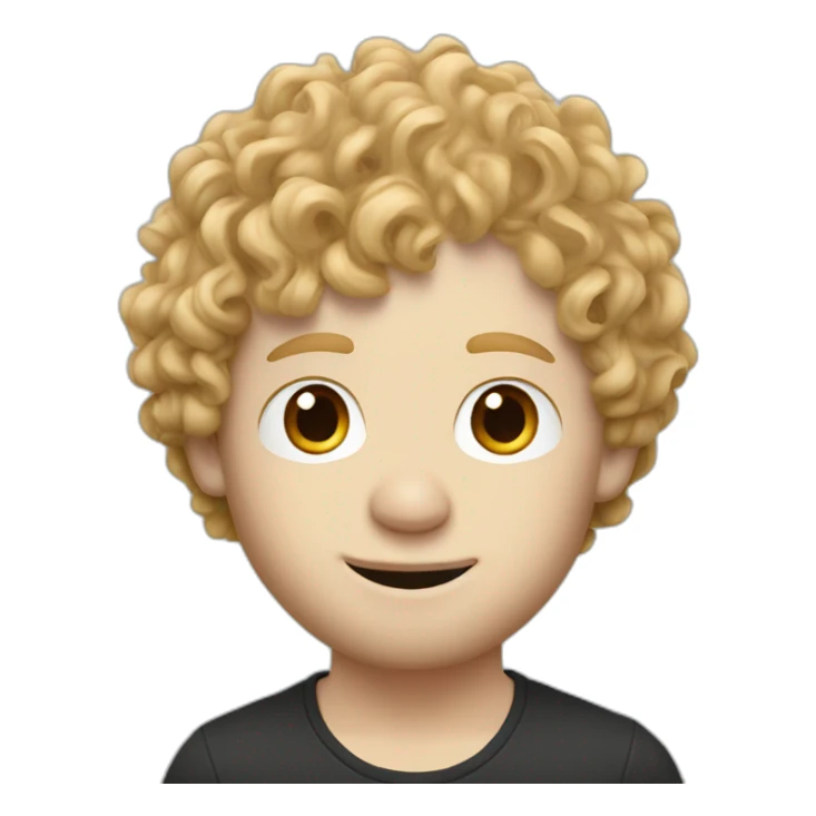 Ed Sheeran with blonde curly hair sticker