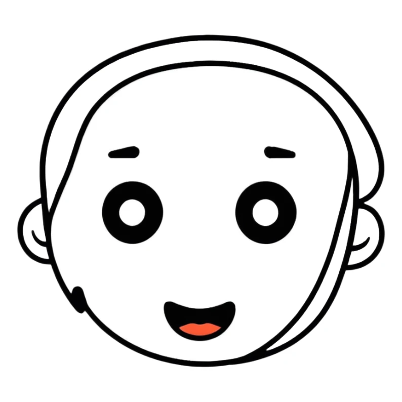 cartoon sticker of a lusty face with exaggerated expression sticker