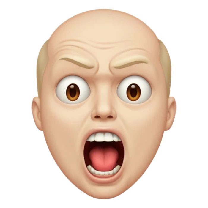 men scream meme face lips put out dead emoji sticker
