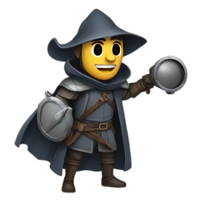 medieval evil spy in the act of infiltrating sticker