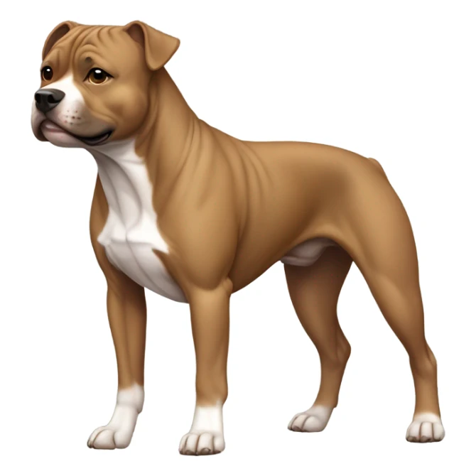 Total Light Brown Staffordshire bull terrier sticker
