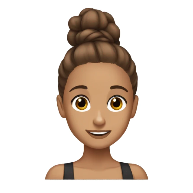 Ariana Grande with brown hair sticker