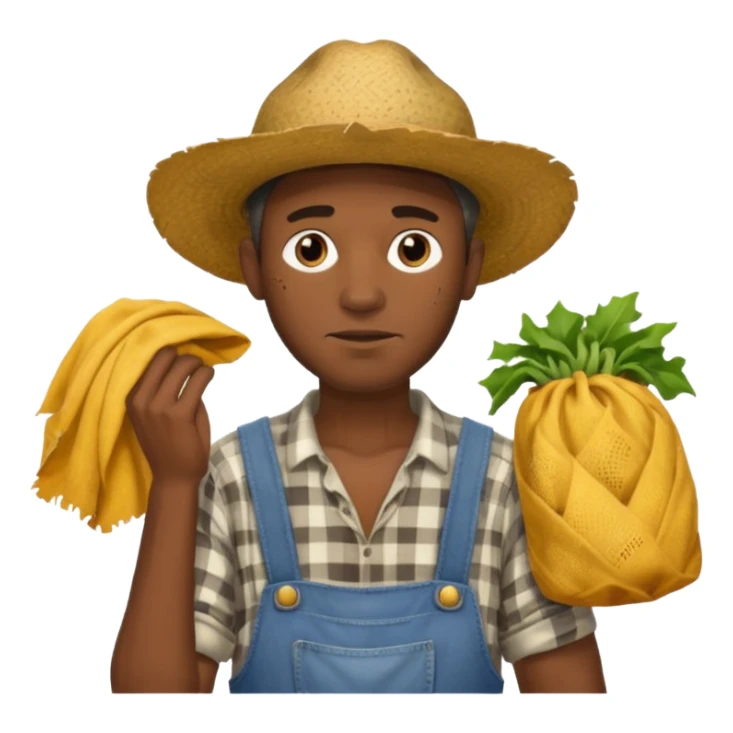 china africa man, farmer, tattered sticker