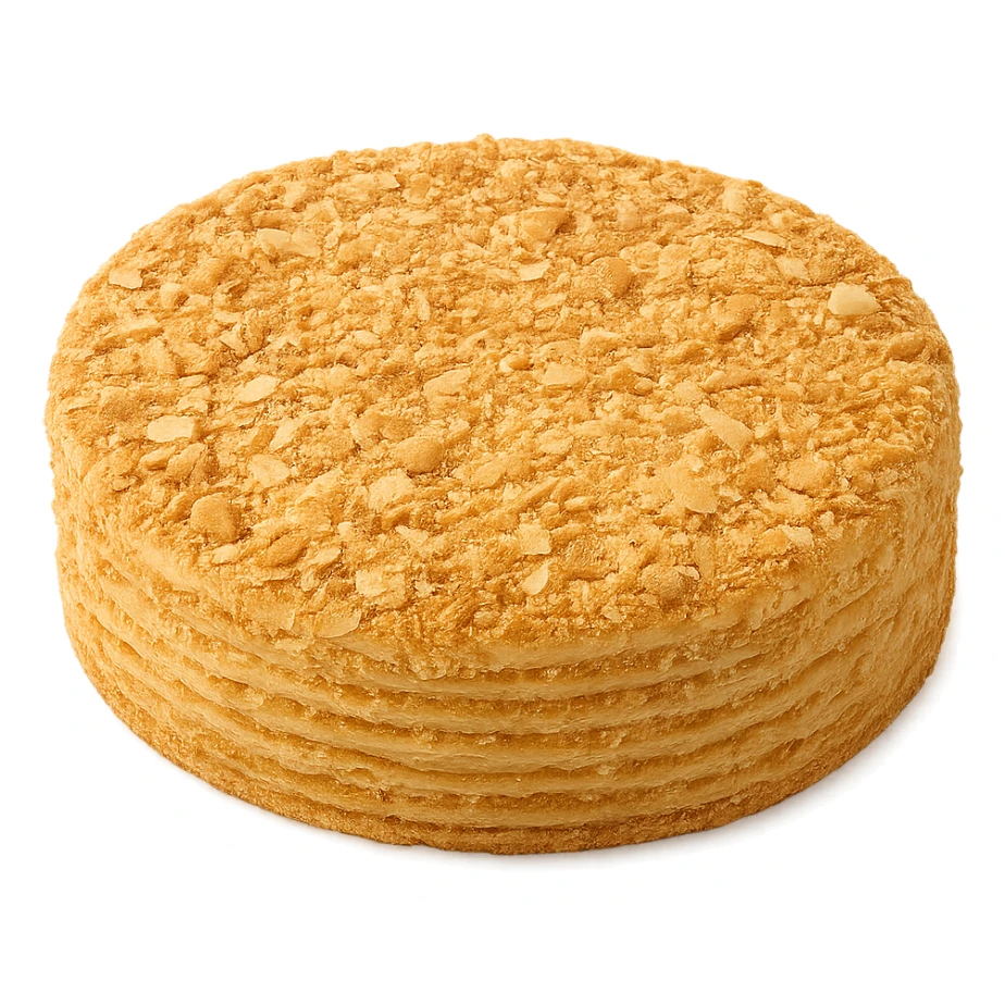 Сгенерируй красивый торт наполеон, полностью, на пнг фоне (без фона) sticker