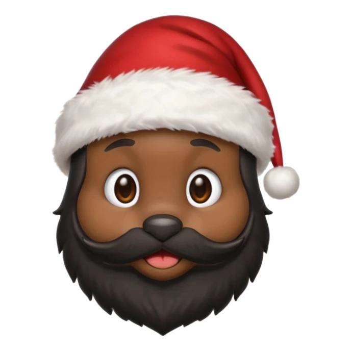 miniature black pinmcher in santa aht sticker