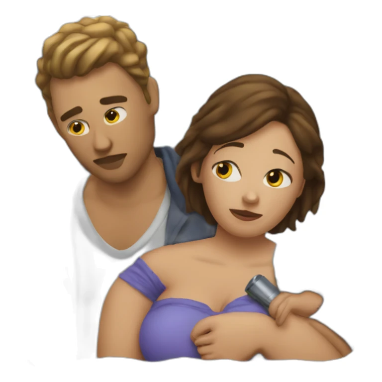 Big woman getting cheated on by boyfriend sticker