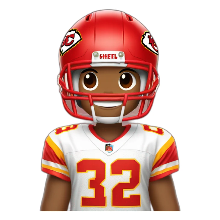 travis kelve in chiefs football jersey sticker