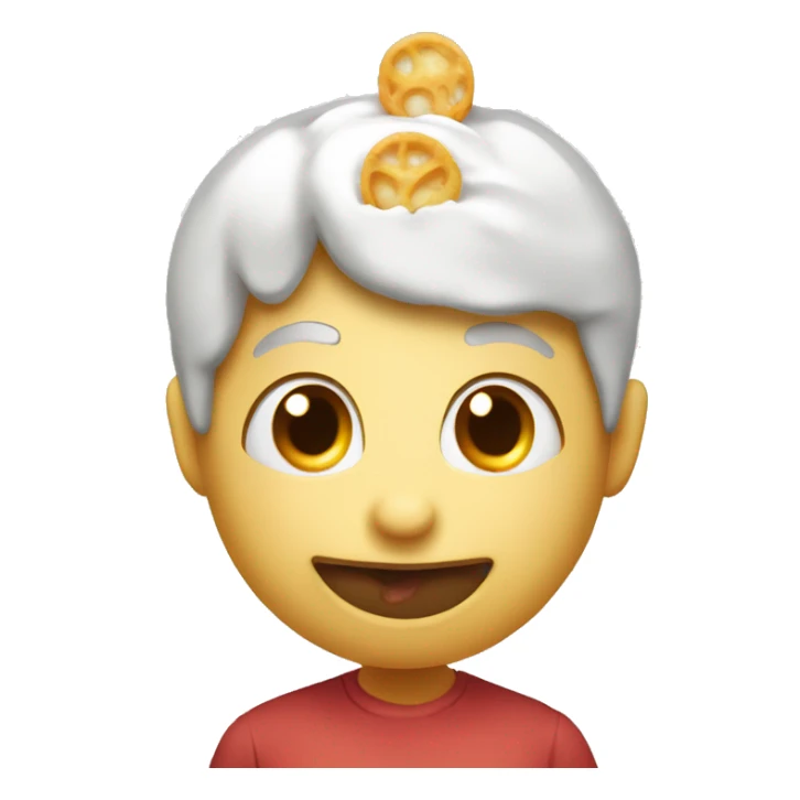 Face with a halo savoring food by having the tongue out sticker