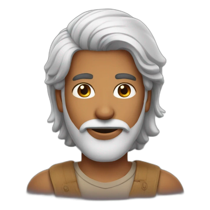 Indian male age 35 with beard sticker