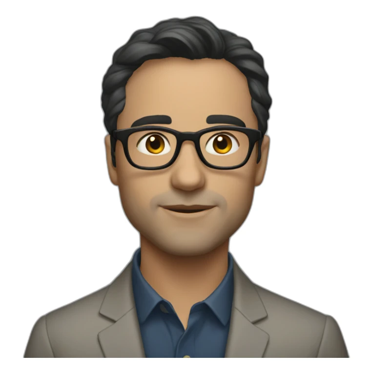 Douglas Leonard with glasses and dark hair sticker