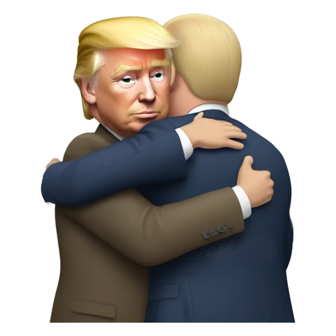 Donald trump hugging with putin sticker