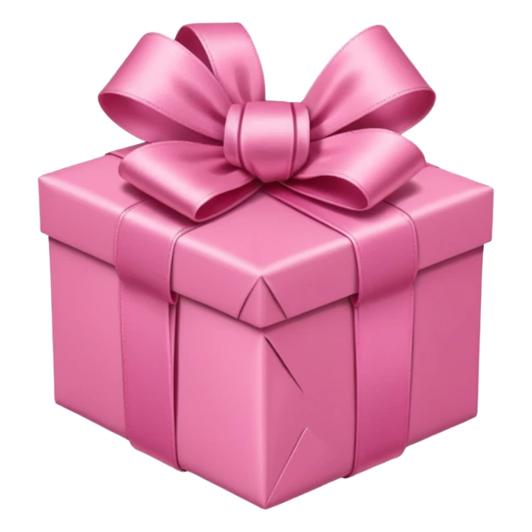 Pink gift emoji sticker