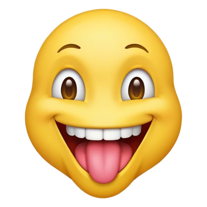 Smile emoji face with tongue out sticker