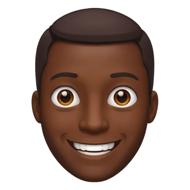 1 adult male dark skin , sticker