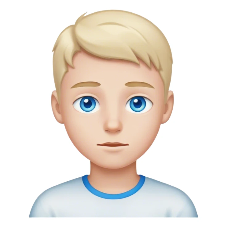 realistic portrait of a boy with blue eyes sticker
