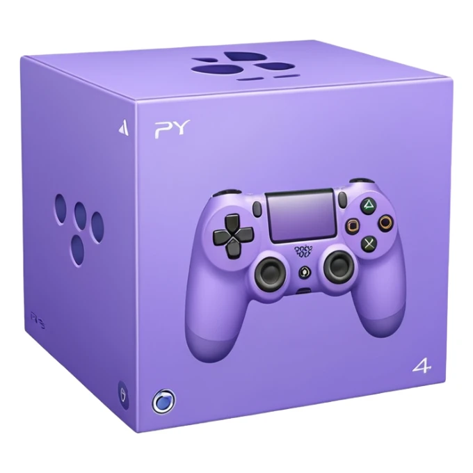 Aesthetic CD ps4 game box in lavender color sticker