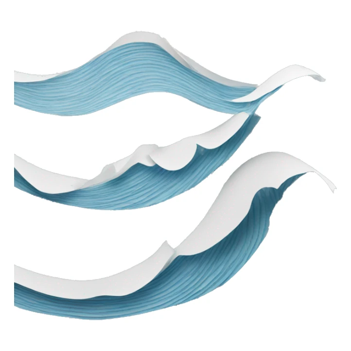 paper in the shape of a wave sticker