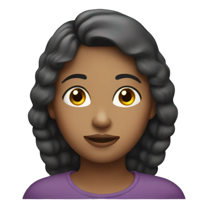 Very innocent looking woman with hands under chin sticker