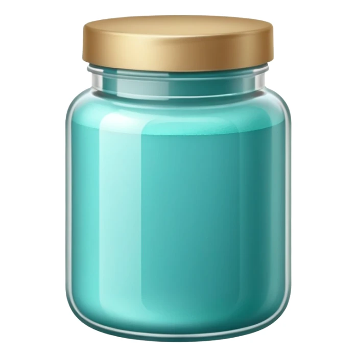 ultra realistic jar of acrylic powder teal sticker