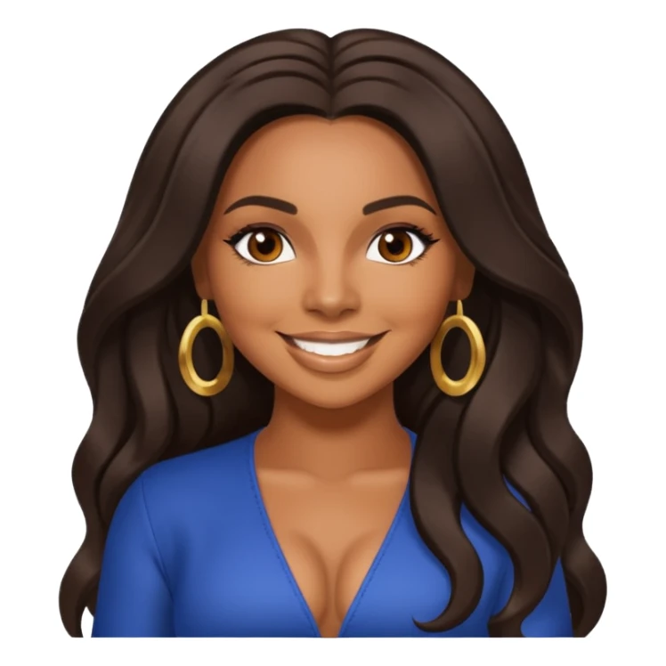 Ashanti, R&B Singer with long dark brown hair sticker