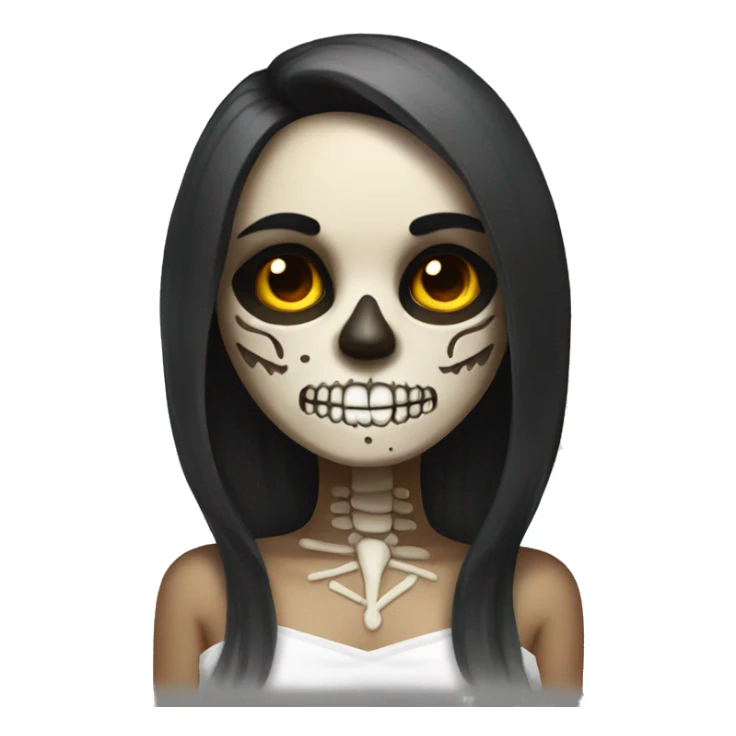 Skull girl mexican full body sticker