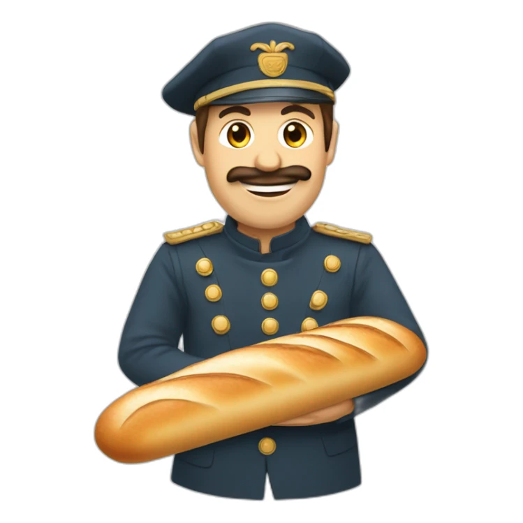 un françaisla baguette, le berret sticker