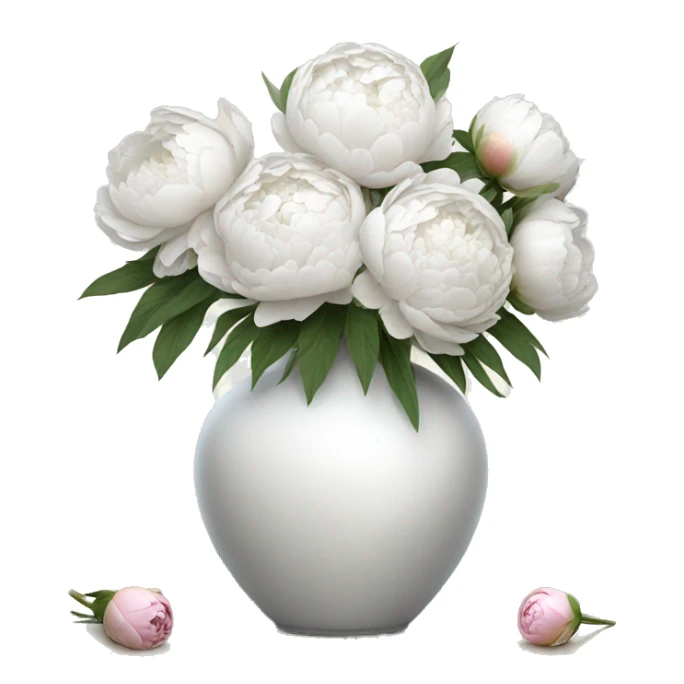 Realistic-white-modern-vase-with-peonies sticker