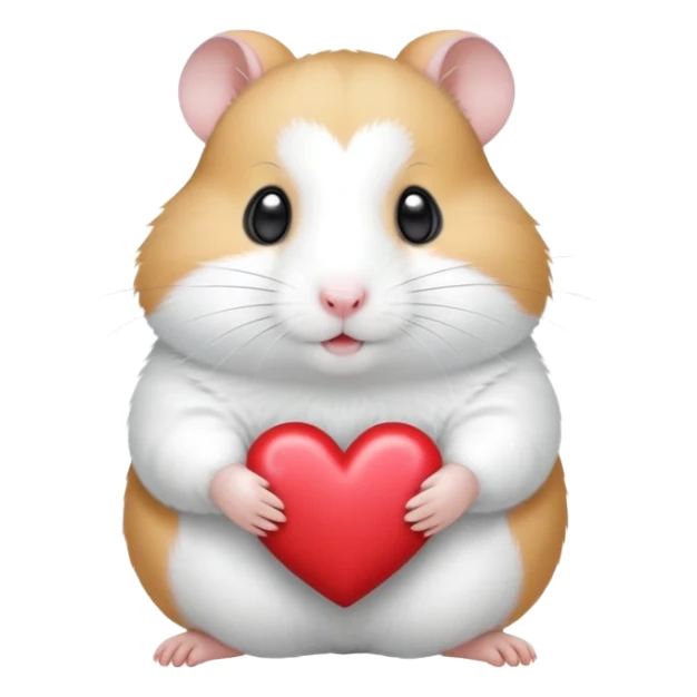 Hamster qui fait un cœur coréen sticker
