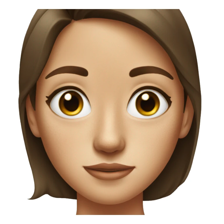 Brunette girl with freckles in his nose sticker