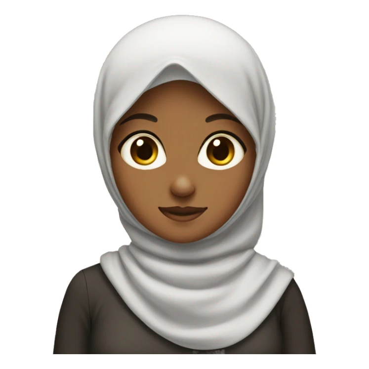 a girl with hijab thats brown sticker