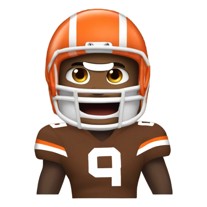 White Cleveland browns fan  sticker