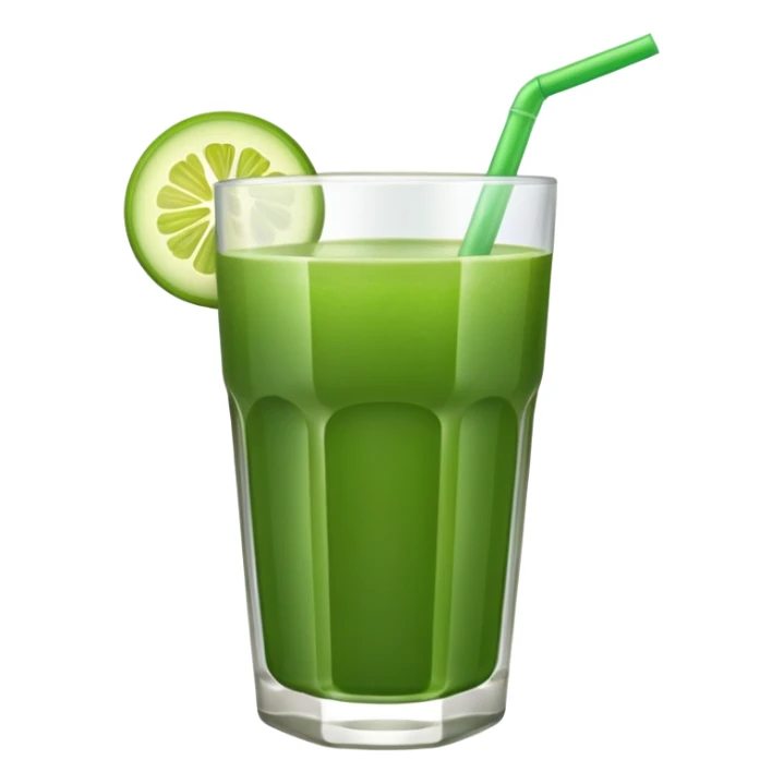 a glass of green juice, simple, clear sticker
