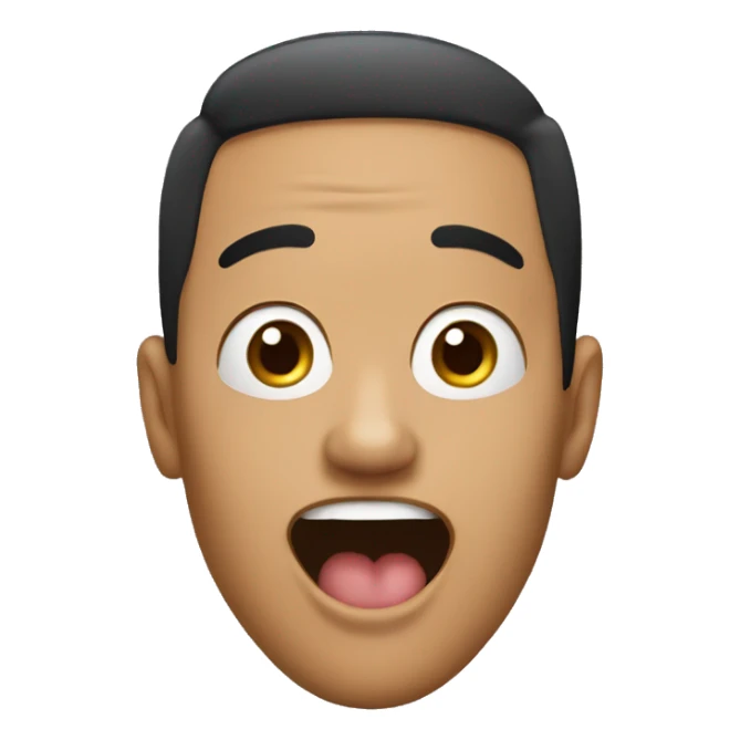 A transgender guy making funny face with hi tongue  sticker