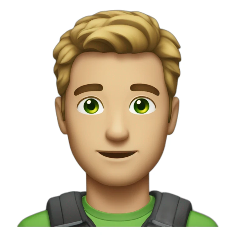 Handsome man with green eyes and dimbles sticker