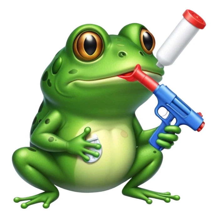 frog holding a tampon gun in the white house sticker