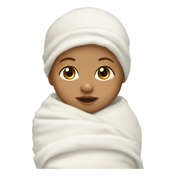 Light skin new born baby swaddle  sticker
