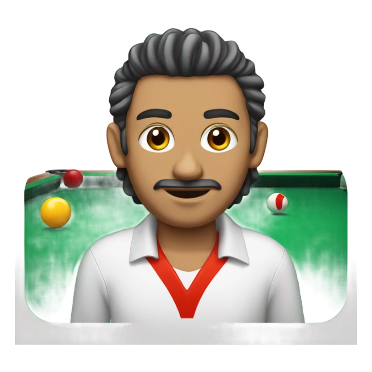 Joueur de billard, maghrébin, cheveux longs frisés  sticker