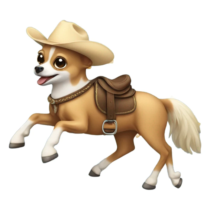 Chihuahua riding a horse sticker