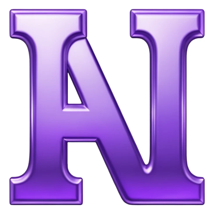 Shiny purple letters that spells "YOU" sticker